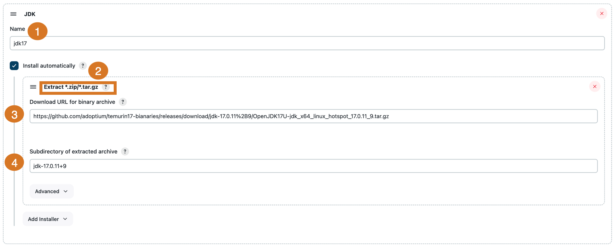 Configure external JDK