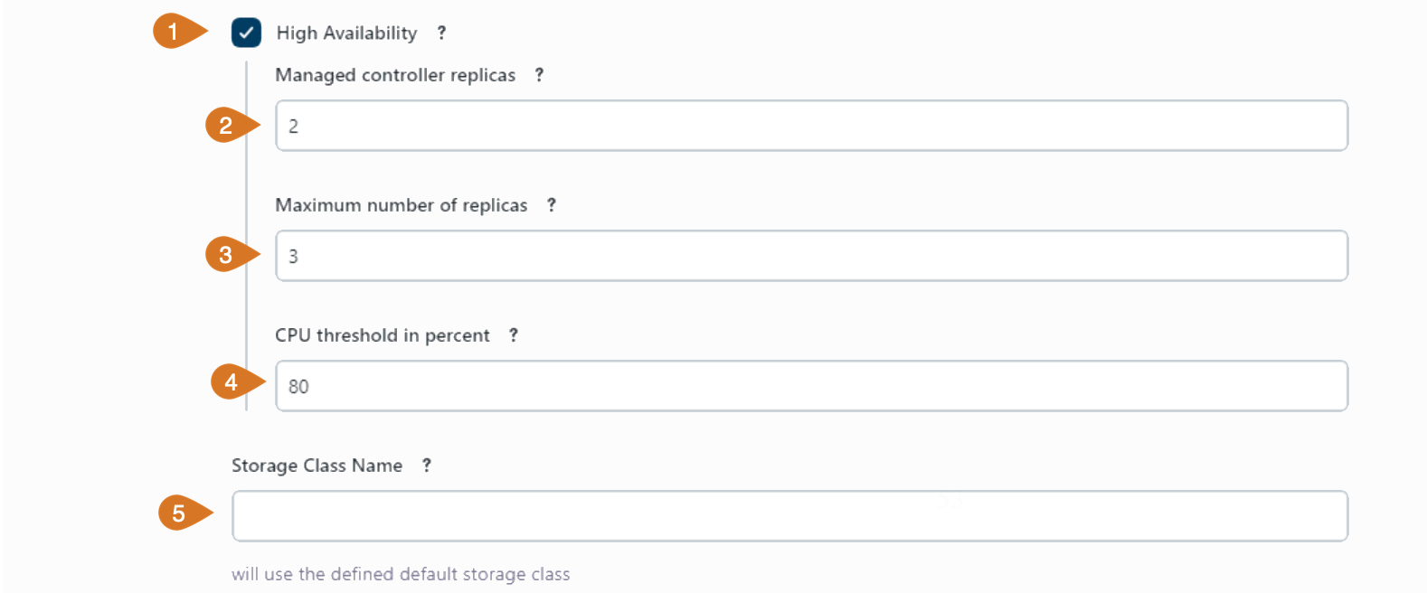 High Availability options for managed controllers