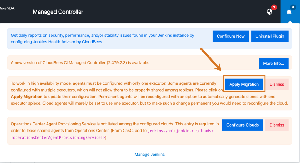 Multi-executor administrative monitor