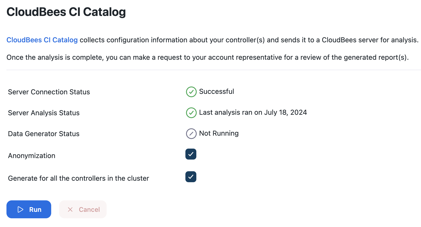 Figure 1. CloudBees CI Catalog tool *CloudBees CI Catalog* option