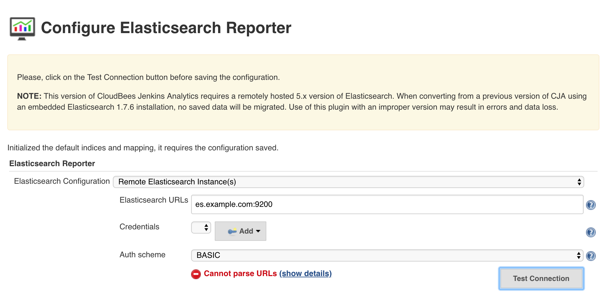 Error parsing URL in CloudBees CI.