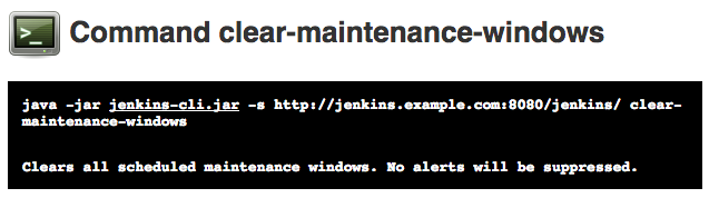 clear maintenance windows cli