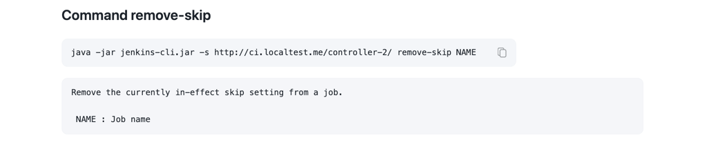 Figure 13. Command remove-skip Command remove-skip