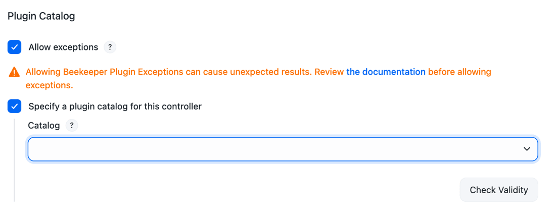 Allow exceptions