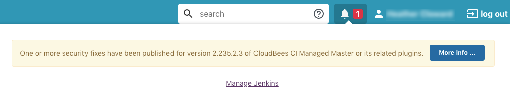 Beekeeper alert for an available upgrade