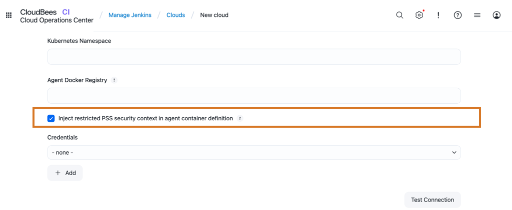 Configure PSS restricted