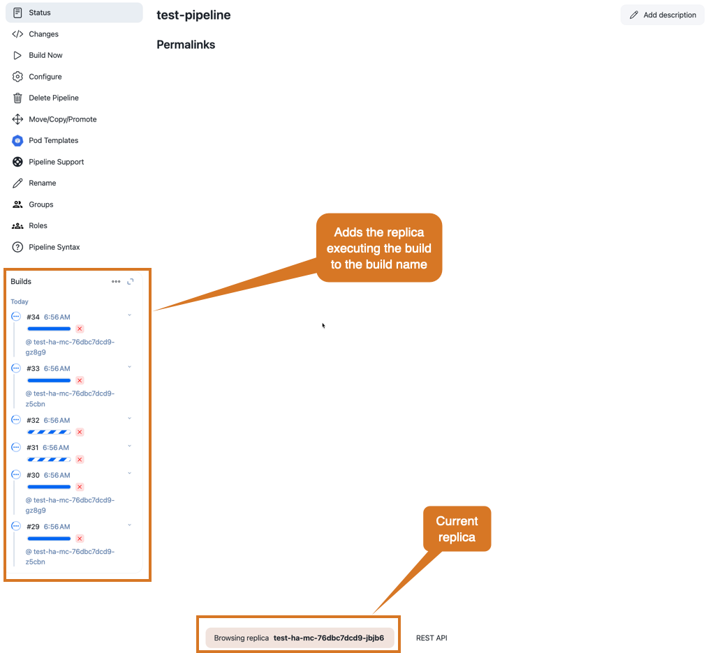 Figure 3. Build name in developer mode Build name in developer mode