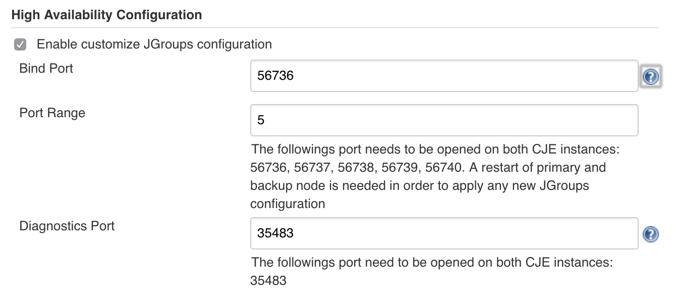 ha enable custom jgroups configuration