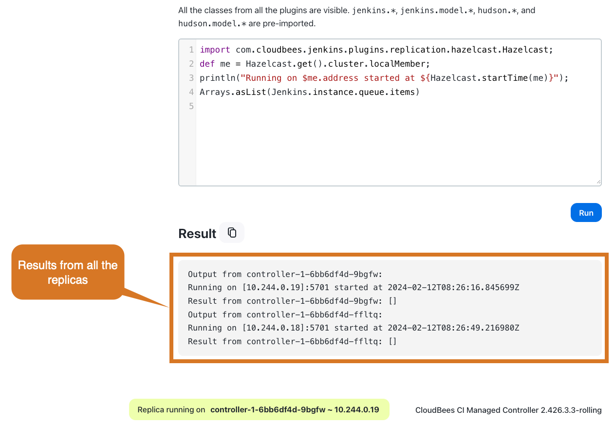 Results for the HA Script Console