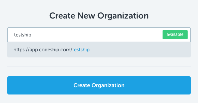 Creating an Organization