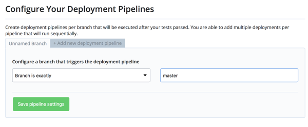 Add New Deployment Pipeline on CloudBees CodeShip Basic
