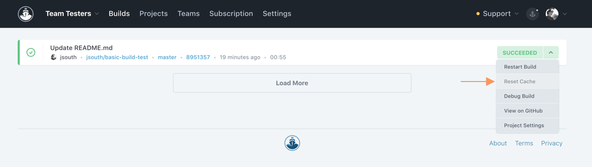 Reset Dependency Cache