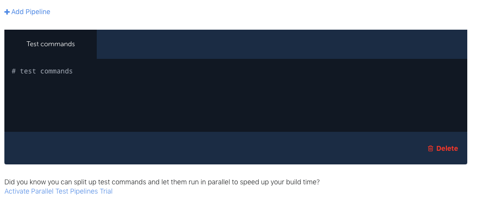 Parallel test pipelines on CloudBees CodeShip Basic