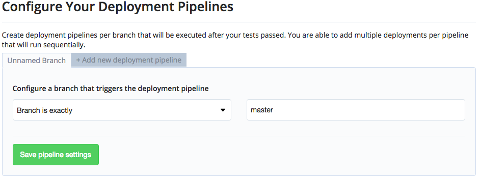 Create branch deploy