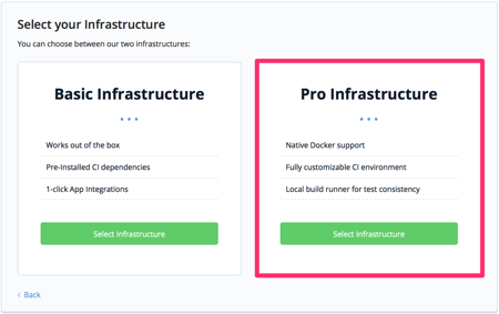 Selecting CloudBees CodeShip Pro