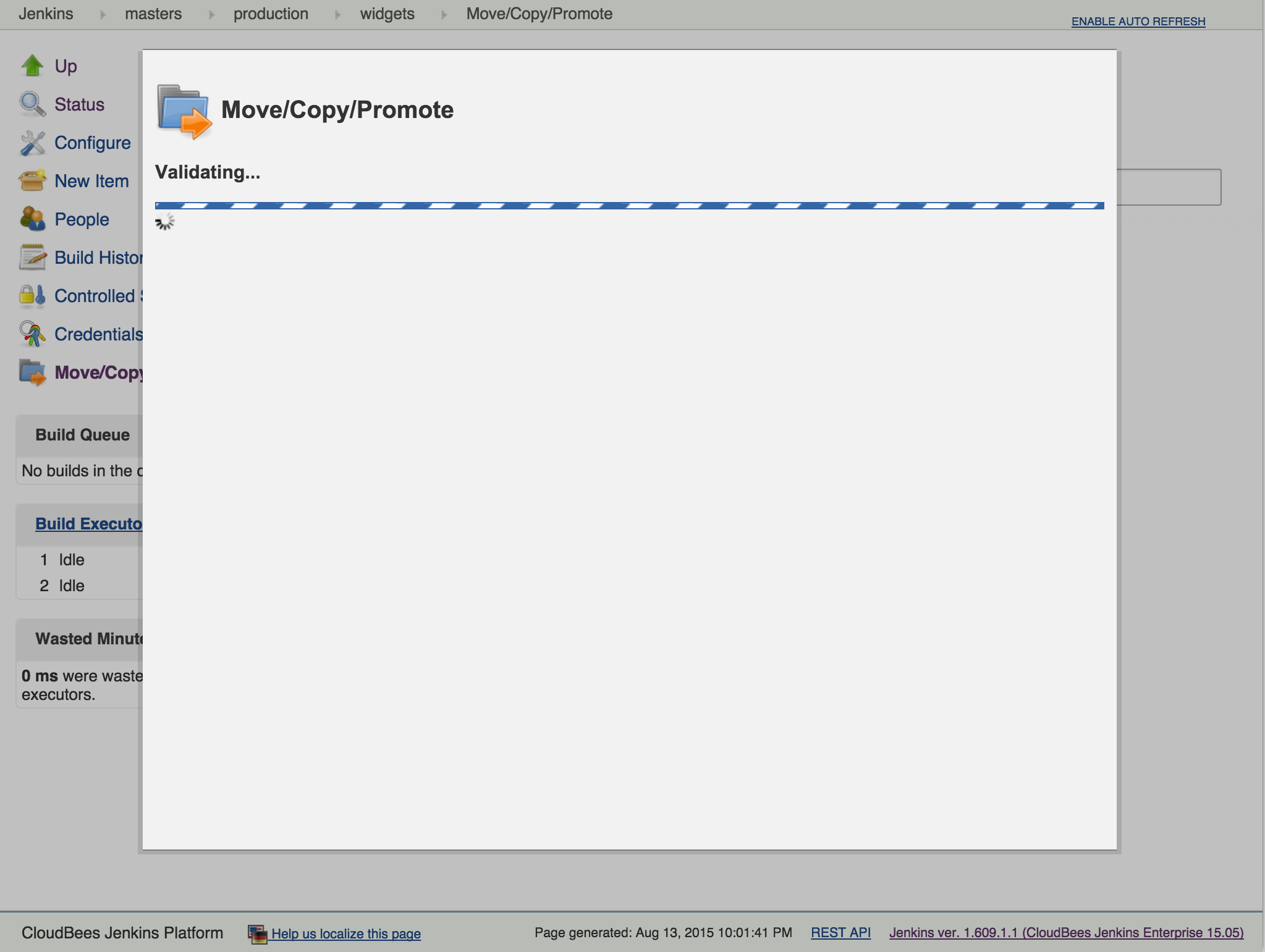 Figure 3. Initial validation checks in progress validation in progress