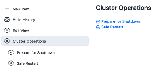 Figure 4. Ad-hoc cluster operation select run adhoc