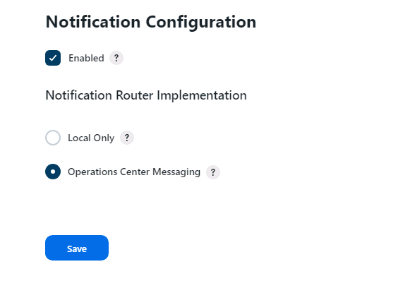 enable notifications on the Notification Configuration page