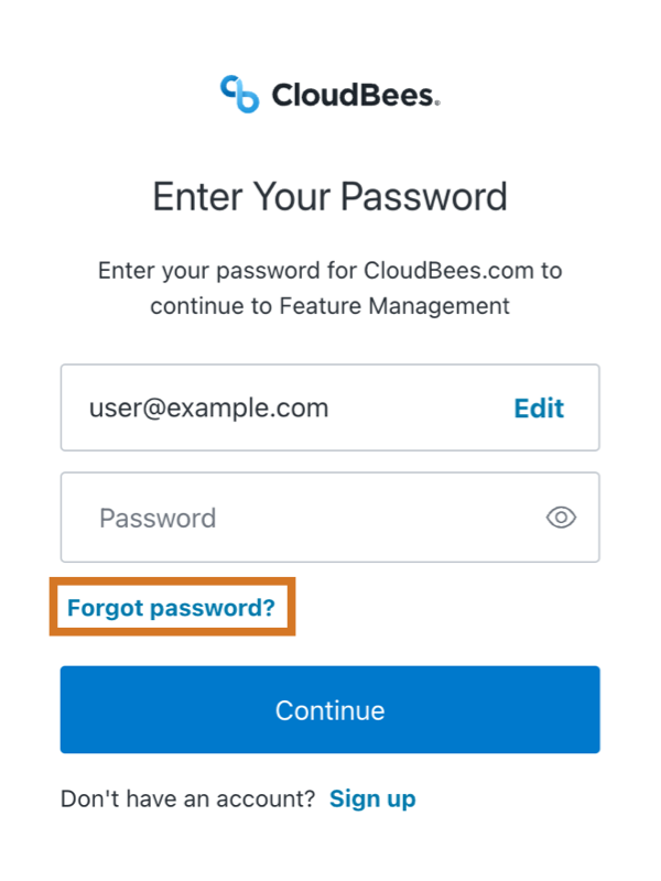 The Forgot password? link