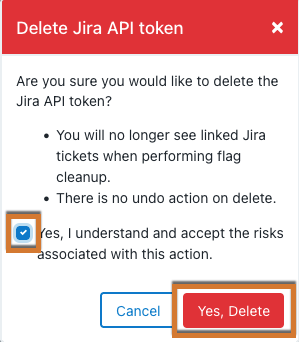 Deleting a Jira API token