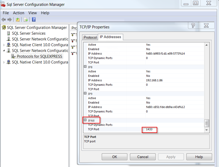 sql server port