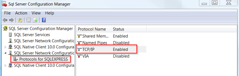 sql server tcp ip