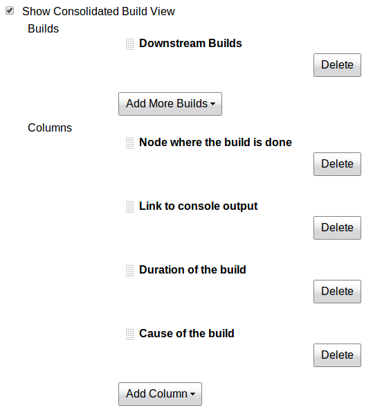 Figure 1. Enabling the consolidated build view