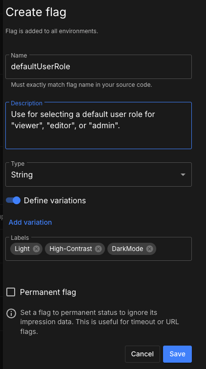 Create flag variations