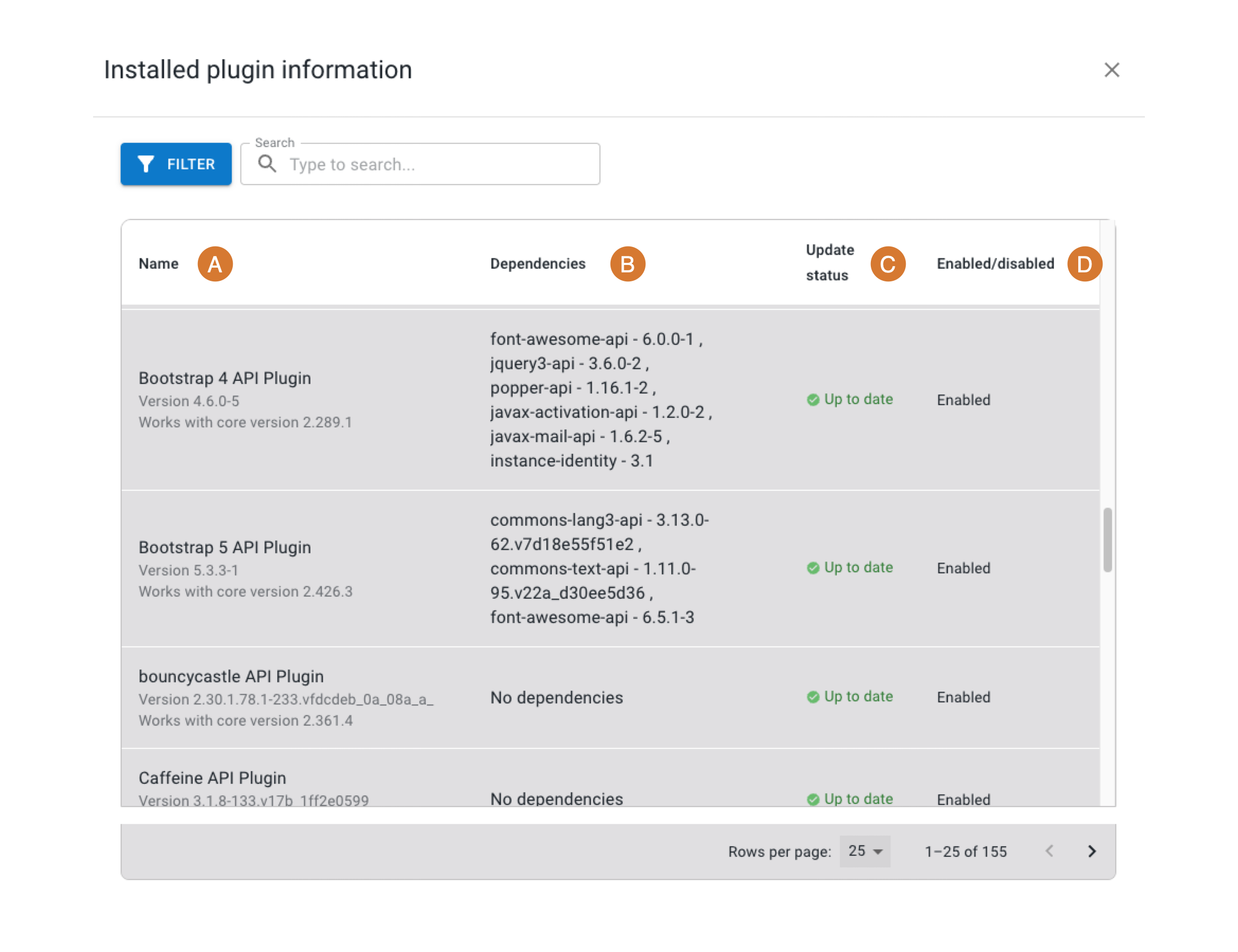 Plugin information