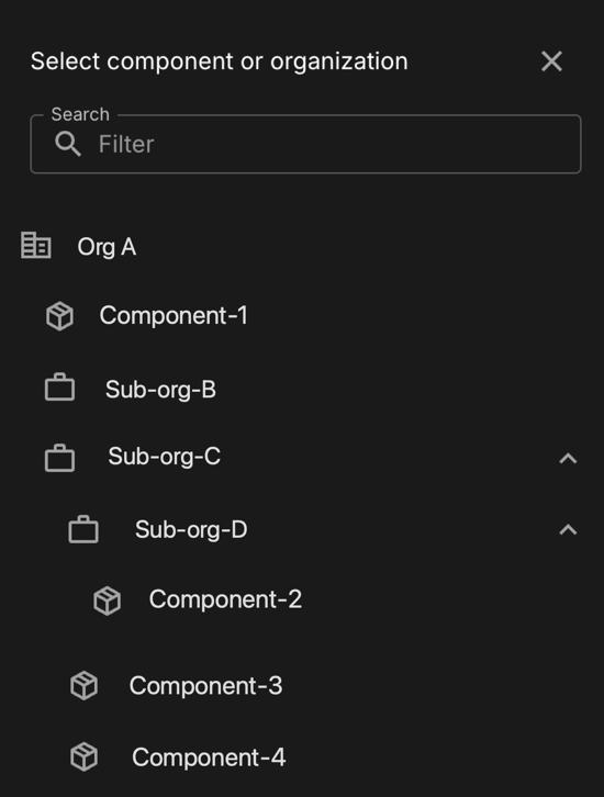 Example component list