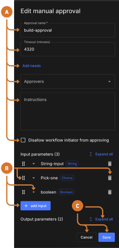 Create manual approval