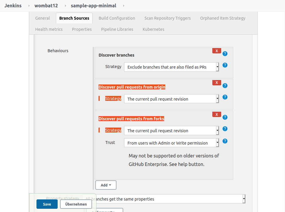 jenkins github branch source plugin pr head builds