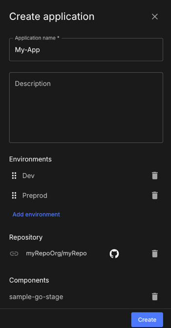 Create an application