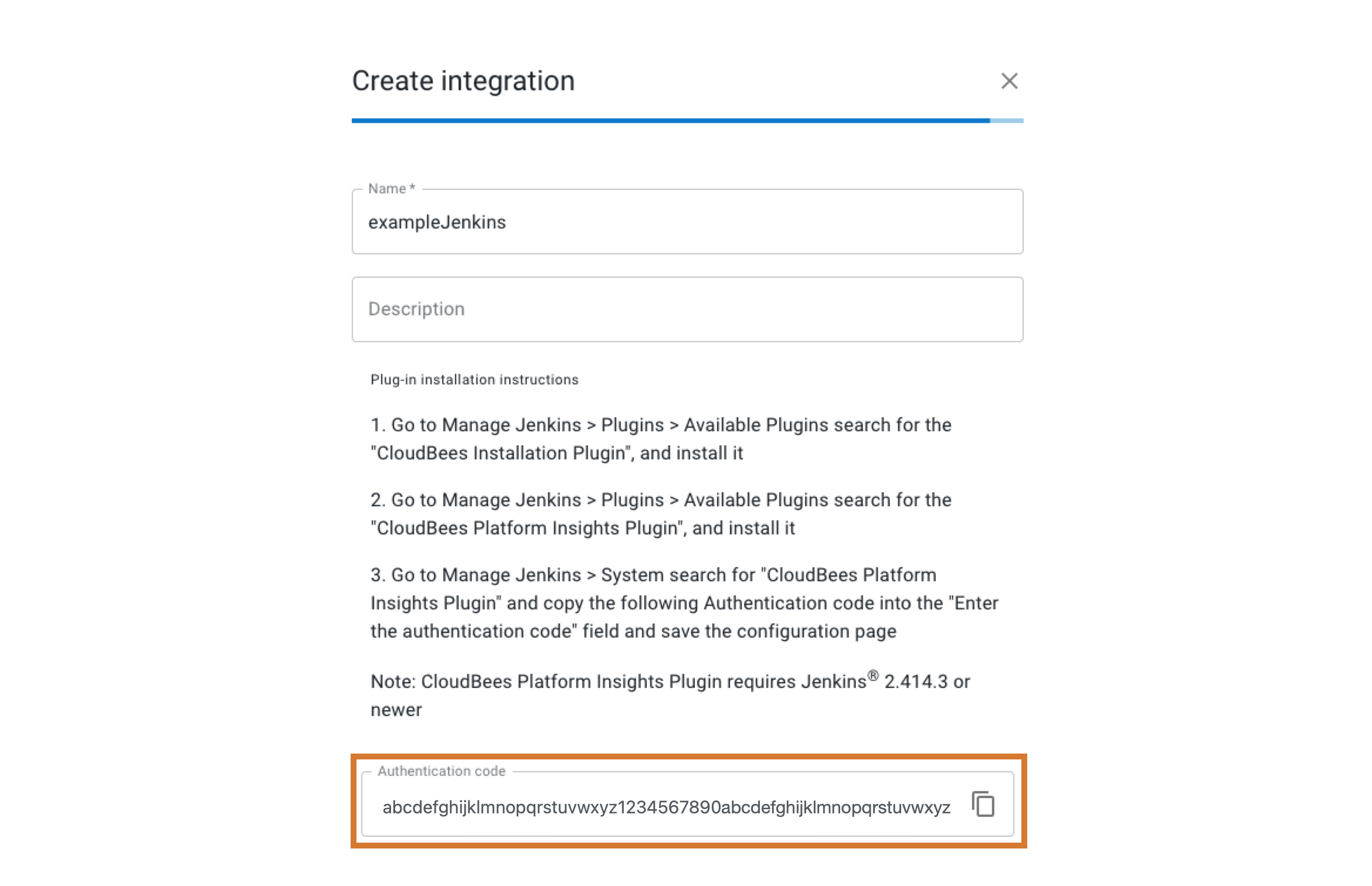 {Authentication code