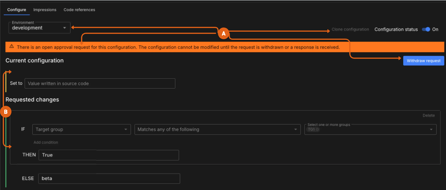 Page locked with diff view