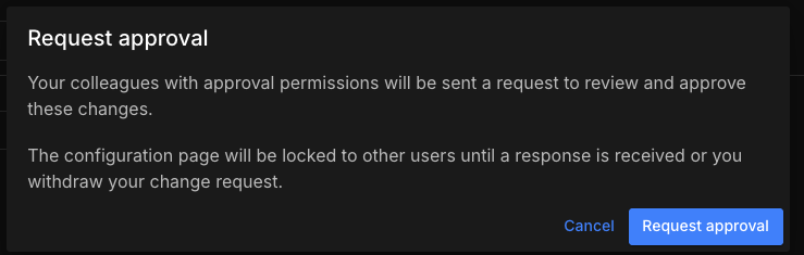 Final request approval