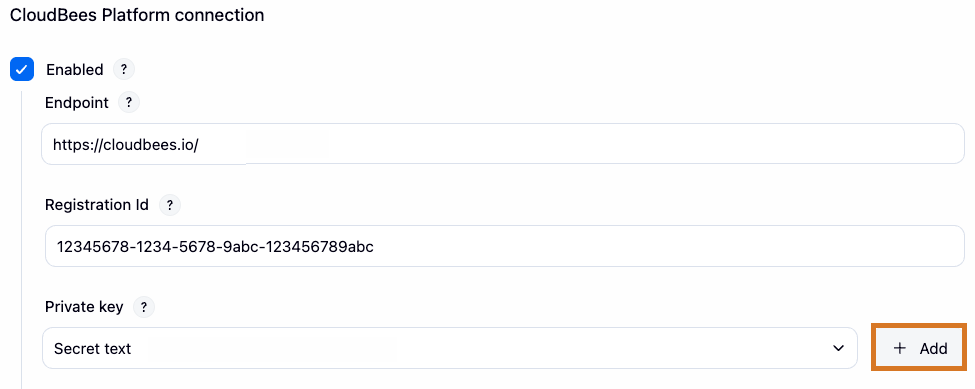 Add private key to the operations center