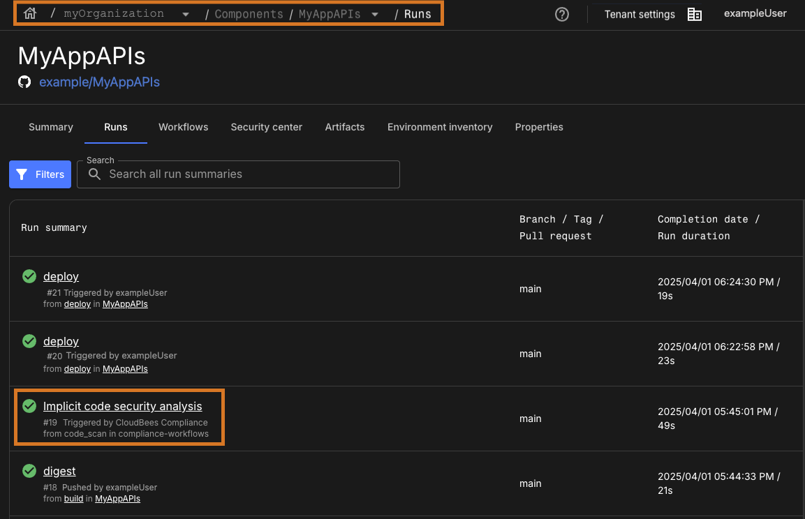 Implicit security scans